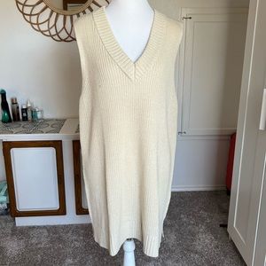 Cream Sweater Vest Dress